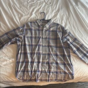Old Navy Men's Plaid Casual Button Down Shirt - Blue and Gray